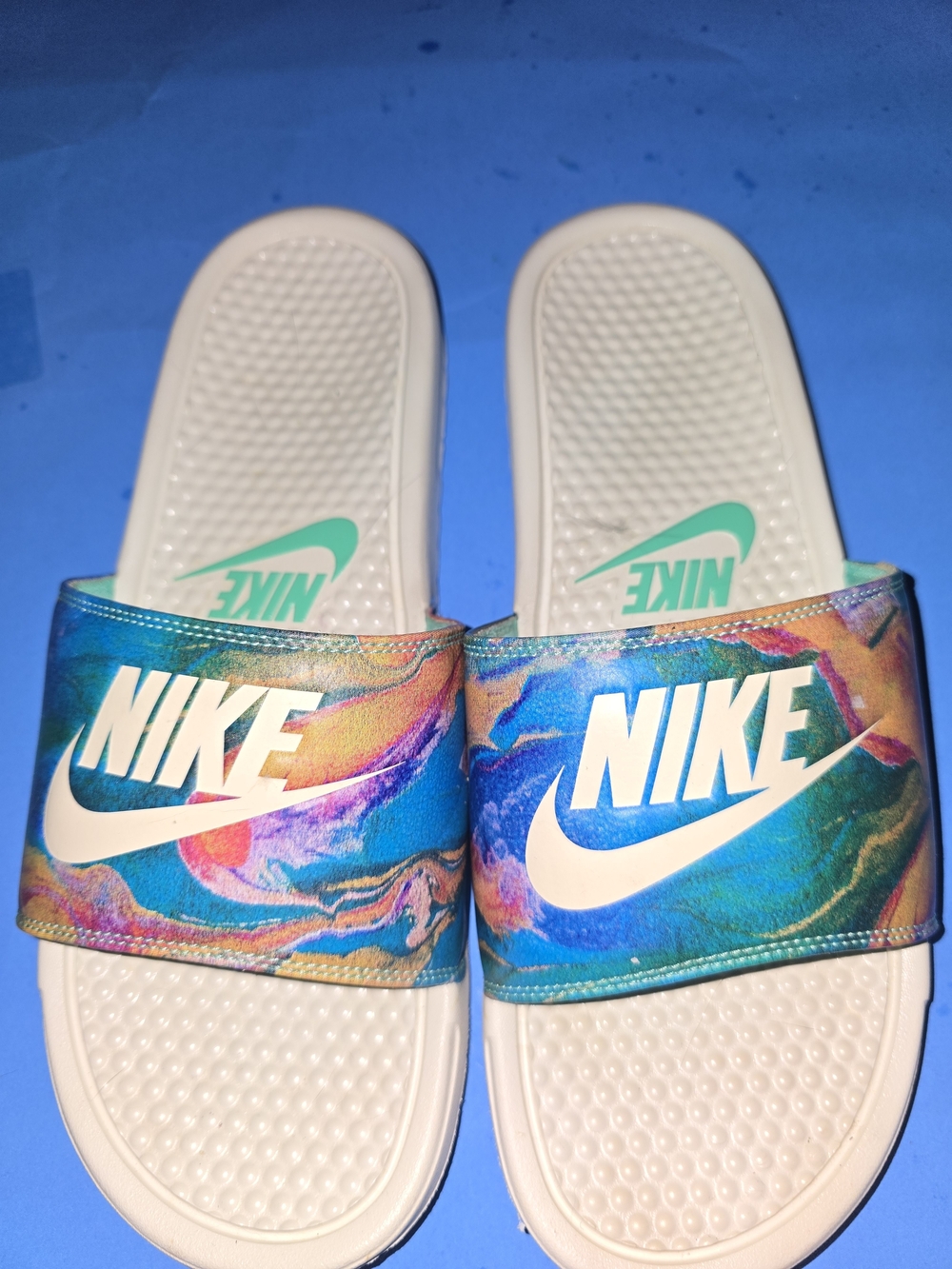 Nike Marble Print Benassi Slides Size 12M. Offers Welcome - Picture 2 of 4